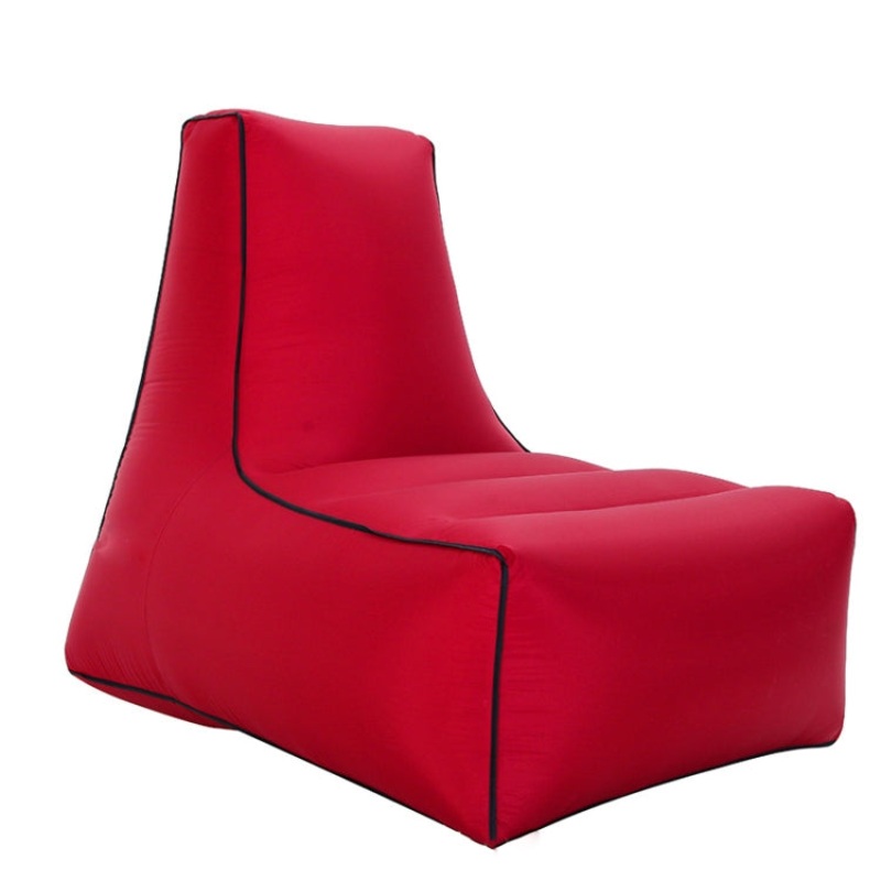 Inflatable Sofa Bed Outdoor Folding Portable Air Sofa (Wine Red 100 x 90 x 80cm)