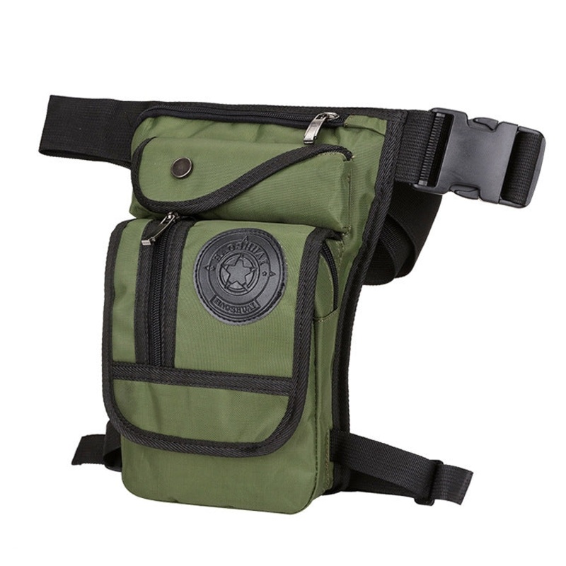Multi-Function Nylon Leg Bag Mountaineering Outdoor Travel Sports Convenient Waist Bag(Army Green)