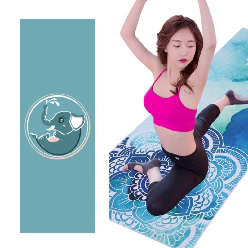 Printed Soft Yoga Mat Non-Slip Yoga Towel (Size: 185 x 65cm)