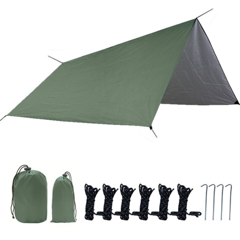 Outdoor Camping Sunshade Waterproof and Moisture-Proof Mat Ultra-Light Sky 300 x 300cm (Army Green)