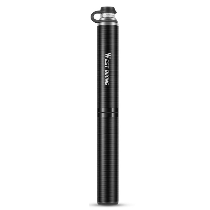 Portable High Pressure Bicycle Pump Inflator Mountain Road Car Riding Equipment (Black)