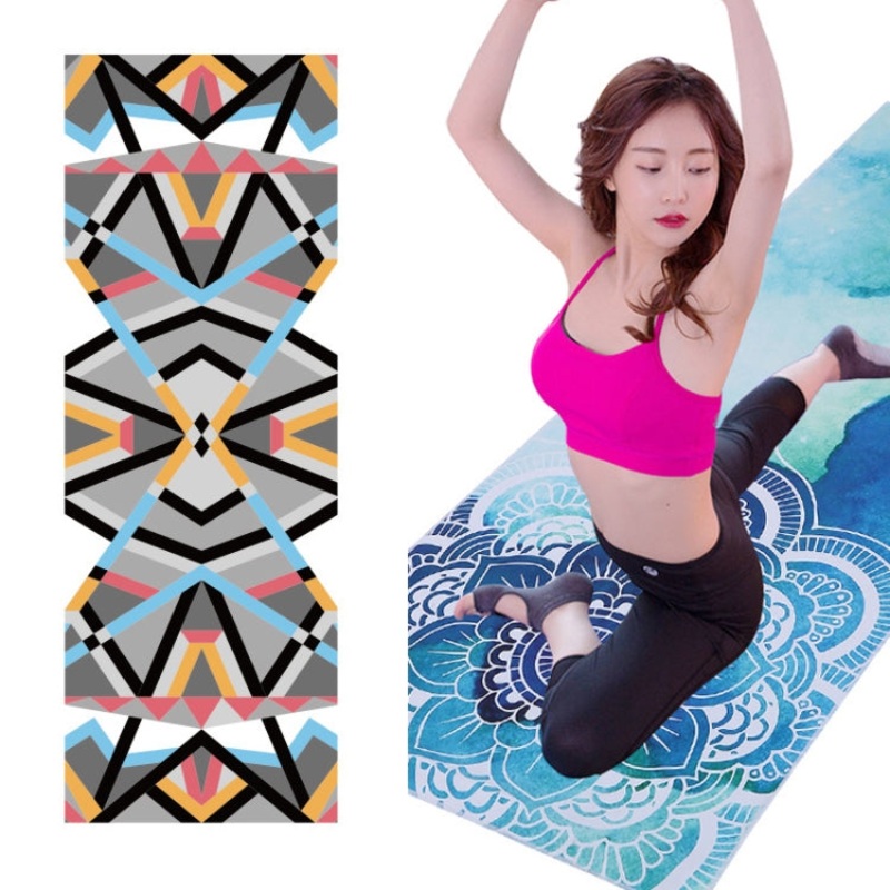 Printed Soft Non-Slip Yoga Towel 185 x 65cm (Fantasy Garo)
