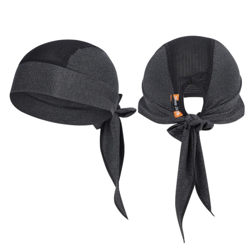 Summer Ice Silk Pirate Cap Riding Cap Men Women Outdoor Windproof Sunscreen Headgear (Gray)