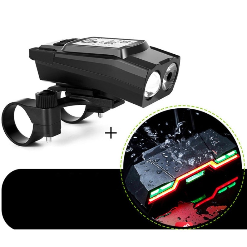 3 in 1 Wireless Bicycle Code Meter Lamp Strong Light Front Light + Tail Light (Black Upgrade Floating)