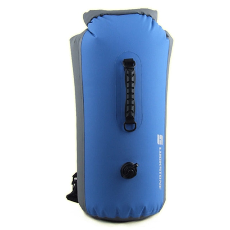 60L Outdoor Waterproof Backpack Shoulder Bag for Rafting and River Tracing (Blue)