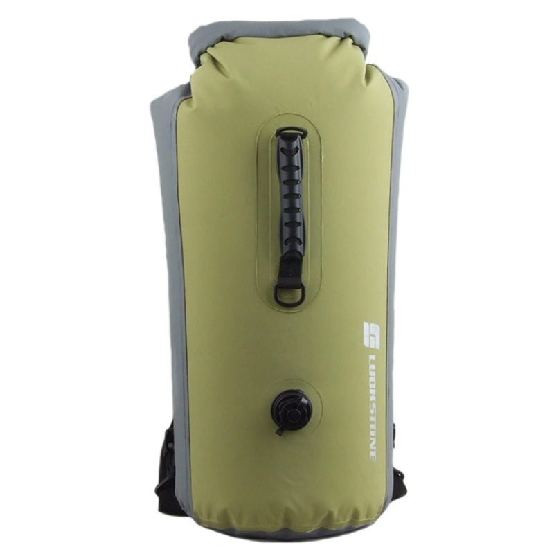 60L Outdoor Waterproof Rafting River Tracing Backpack Swimming Tote Bag (Bean Green)