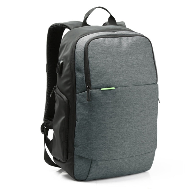 Anti-Theft Laptop Shoulder Backpack with USB (Gray)