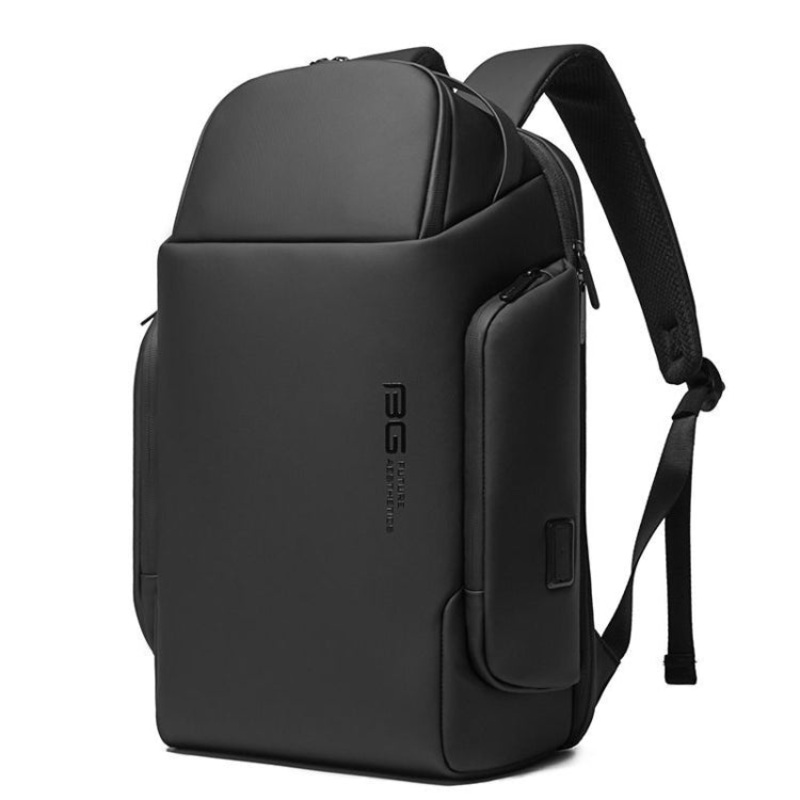 Black Business Large Capacity Backpack Men Waterproof Travel Computer Backpack (Black)