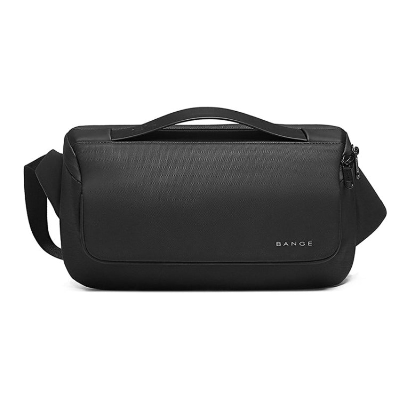Men Fashion Chest Bag Waterproof Portable Storage Messenger Black (One Size)