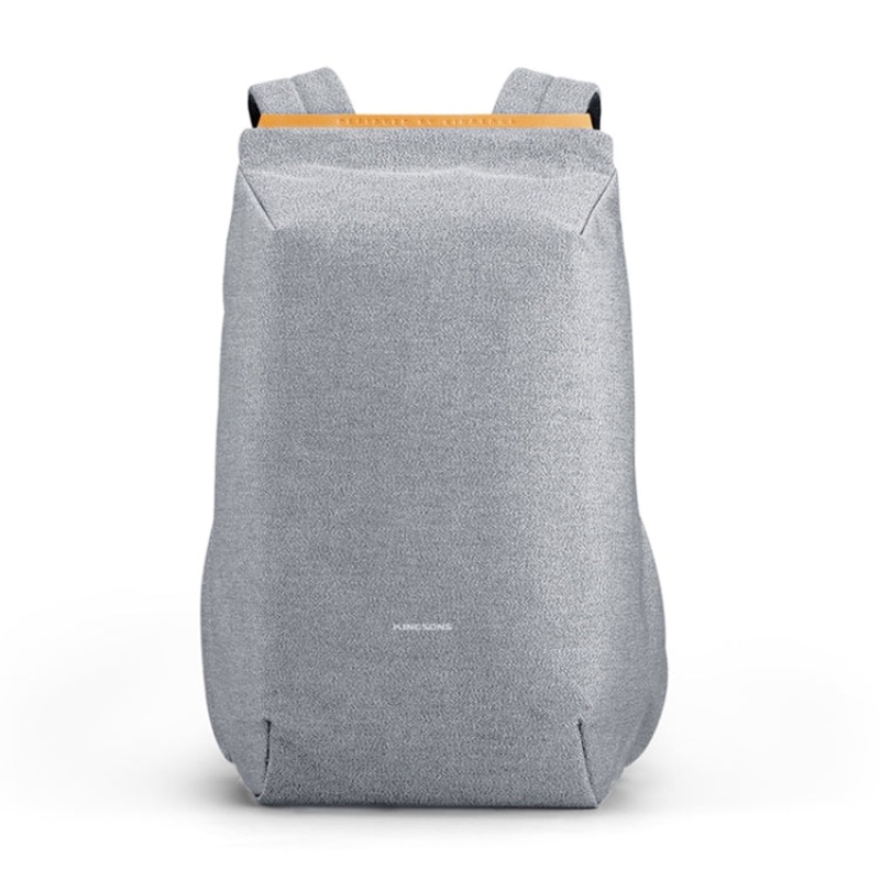 Student Shoulders Bag Computer Backpack with External USB Port (Light Blue)