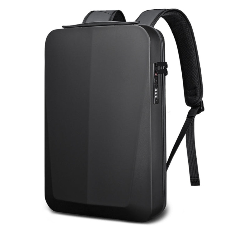 Waterproof Business Hard Shell Computer Bag Men Backpack Luggage (Black)