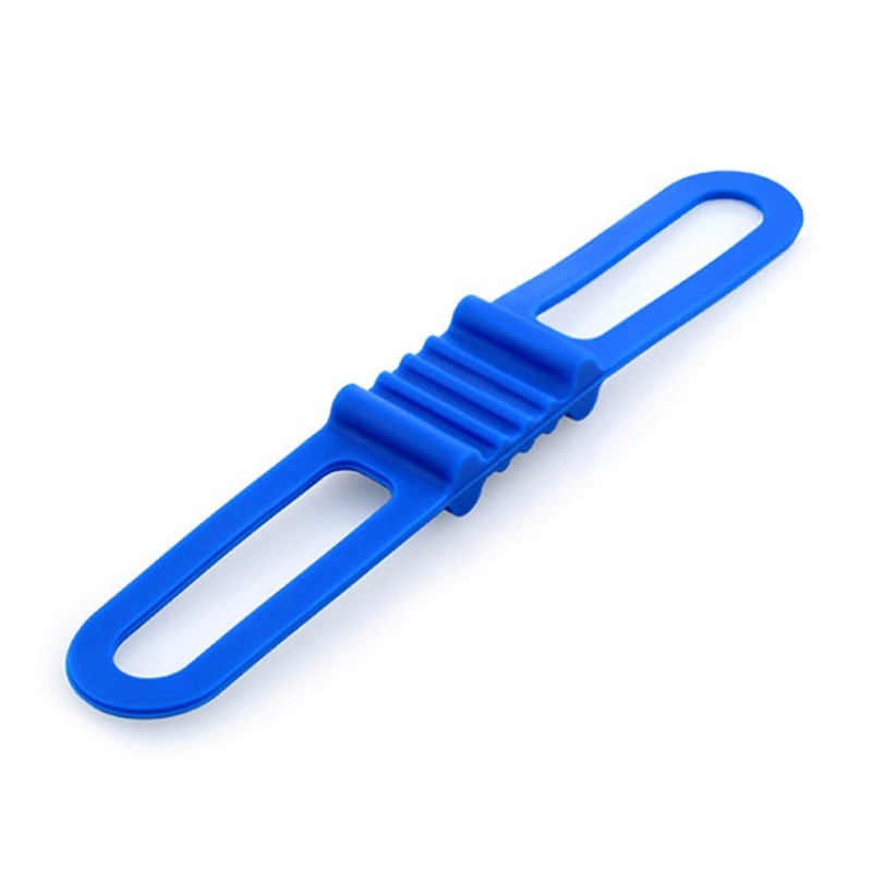 10 Pcs High Elastic Silicone Straps Bicycle Fixed Strap Car Light Beam (Blue)