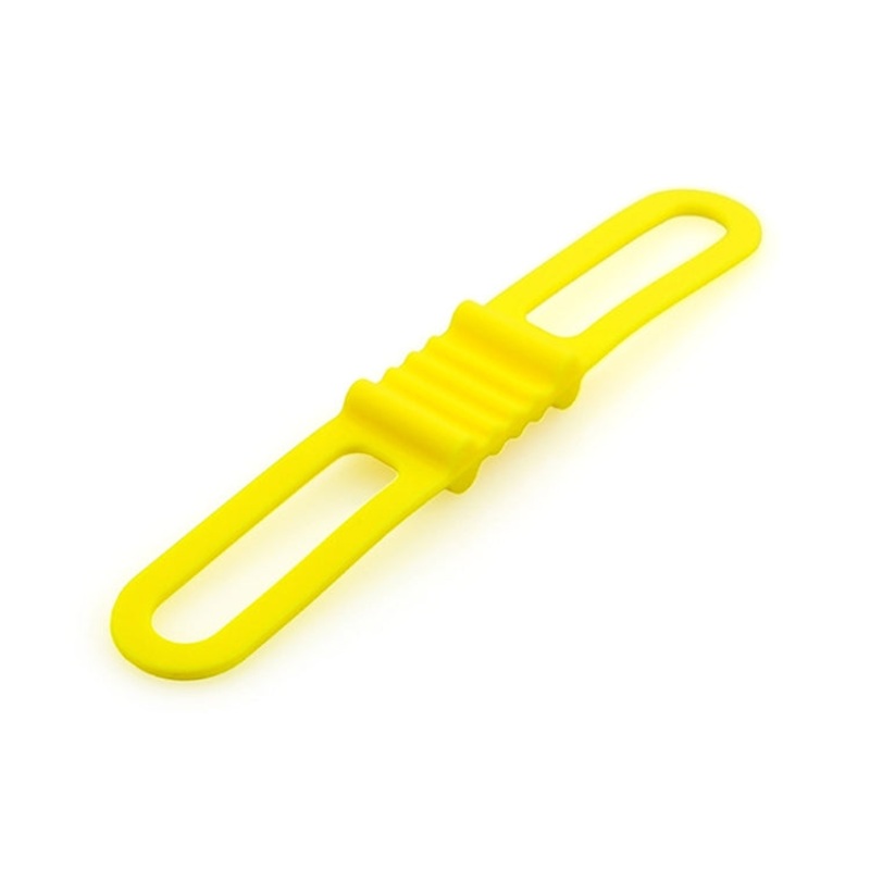 10 PCS High Elastic Silicone Straps Bicycle Fixed Strap Car Light Beam (Yellow)