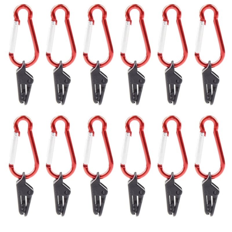 Camping Tent Windproof Fixing Clip Outdoor Barbecue Canopy Tarp Fixed Pull Point Clip (20 PCS)