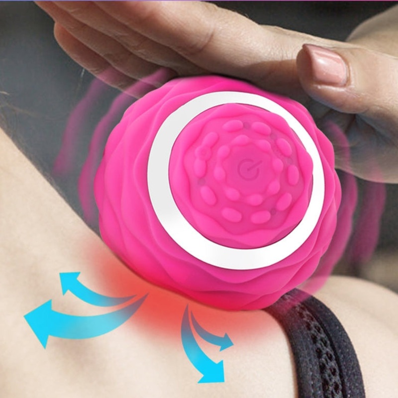 Deep Muscle Relaxation Yoga Silicone Fascia Ball Foot Massage Ball (Rose Red)