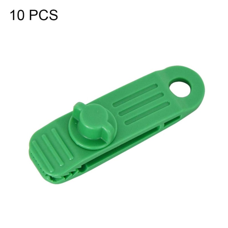 Outdoor Camping Canopy Windproof Clip Tent Additional Pull Point Plastic Clip Rainproof Tarp Fixing Clip 10pcs/Set (Green)