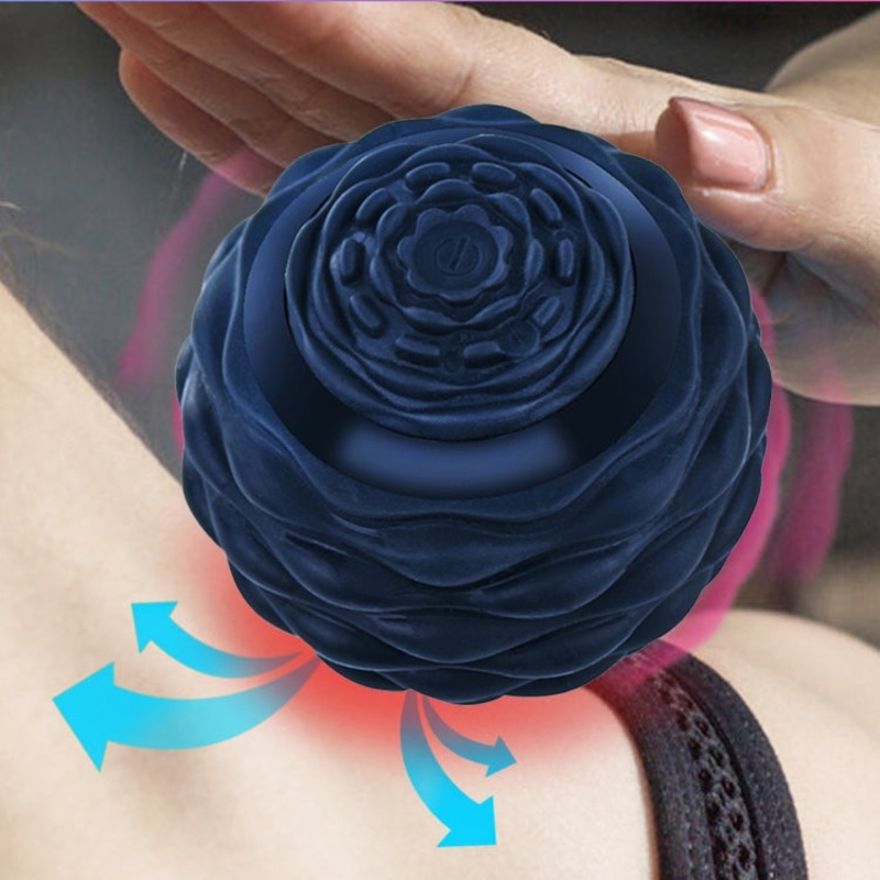 Yoga Silicone Fascia Ball Deep Muscle Relaxation Foot Massage Ball (Black)