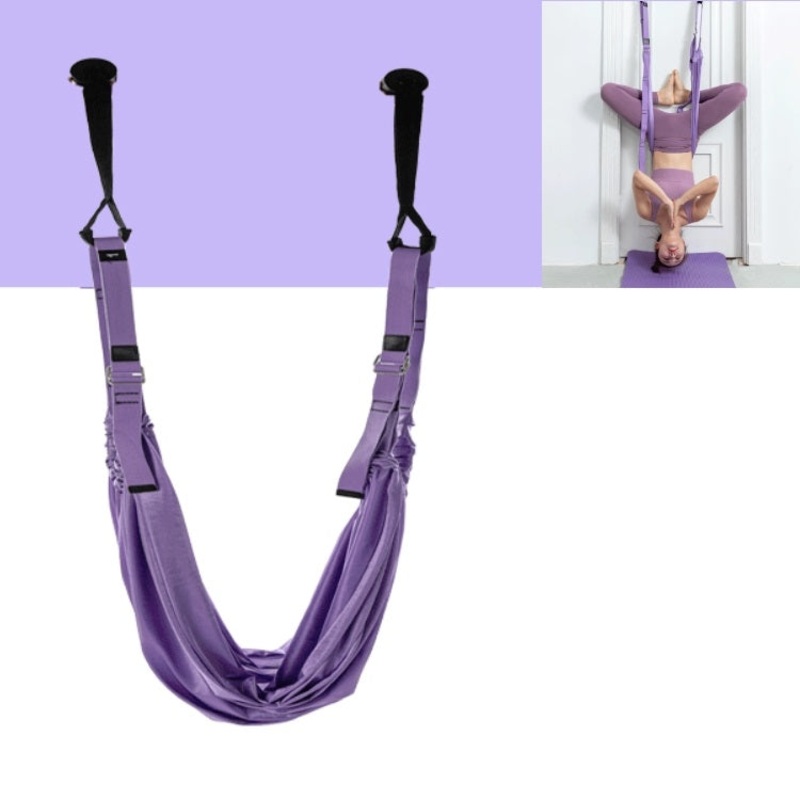 Air Split Leap Stretch Yoga Belt Inverted Splits Backbending Trainer Yoga Rope (Purple)