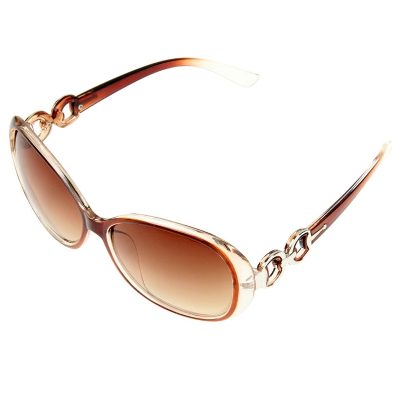 Retro UV400 UV Protection PC Frame AC Lens Sunglasses(Coffee)