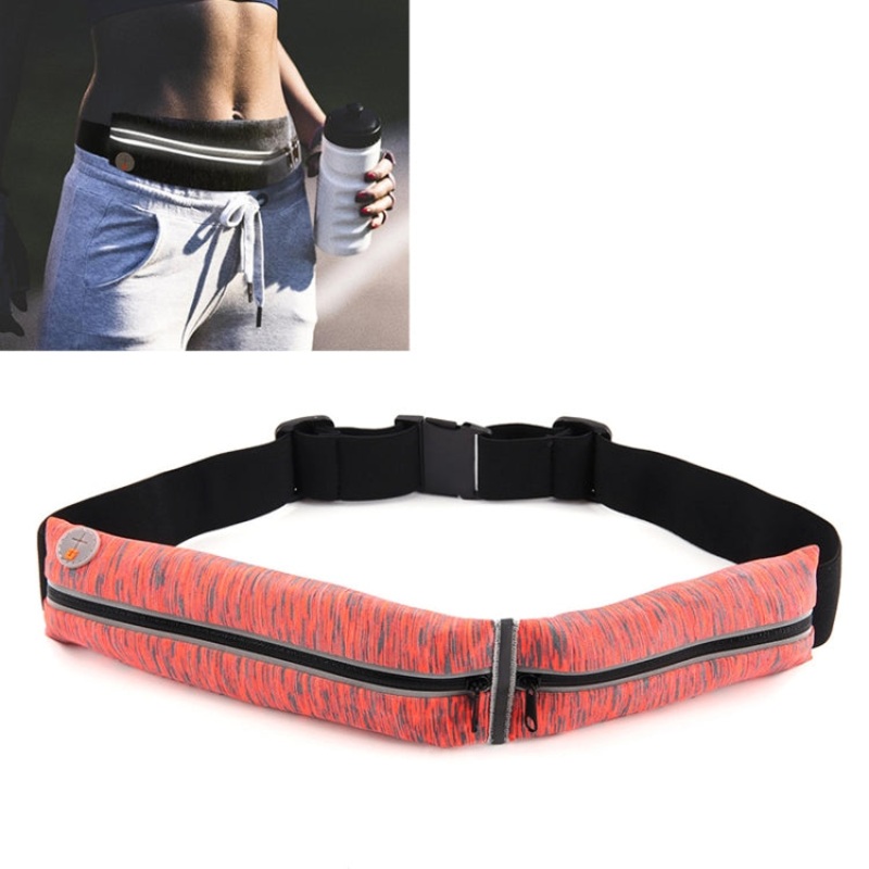 Waterproof Outdoor Sport Waist Bag Invisible Anti-theft Mobile Phone Storage with Earphone Hole (Red)