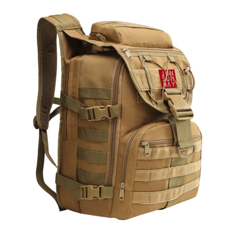 35L Waterproof Outdoor Molle Rucksack Hiking Backpack Khaki (35L)