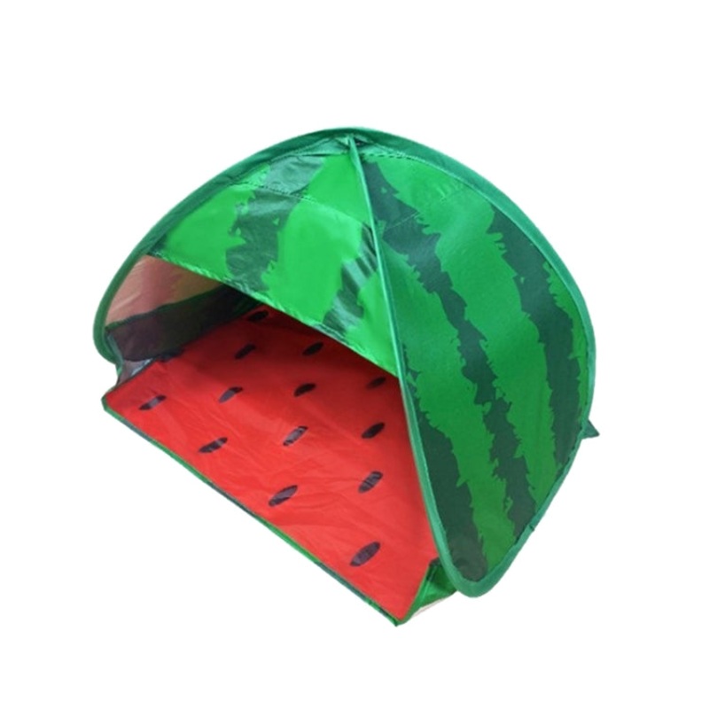 Automatic Quick Opening Sunshade Headrest Tent (Watermelon) - Indoor and Outdoor - Size: L 80x50x55cm