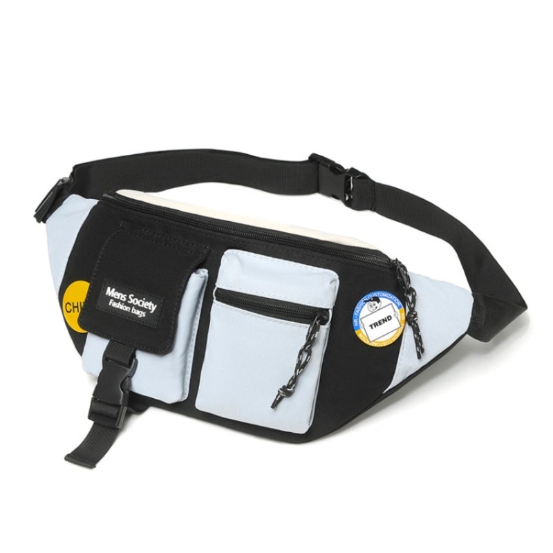 Canvas Crossbody Single Shoulder Backpack Sports Chest Bag (Black)
