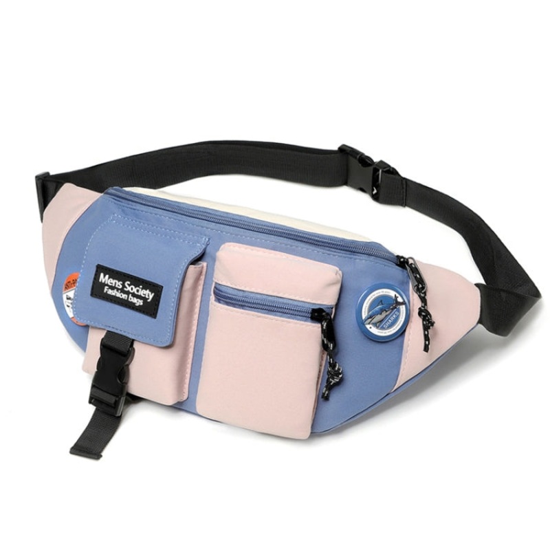 Canvas Crossbody Sports Chest Bag Blue Single Shoulder Backpack (blue)