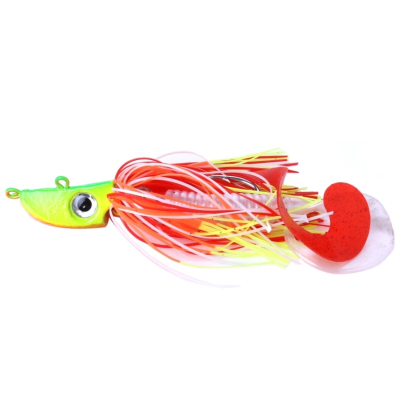 HENGJIA JIG Fish Head Beard Lead Hook, Specification: 40G(No. 2)