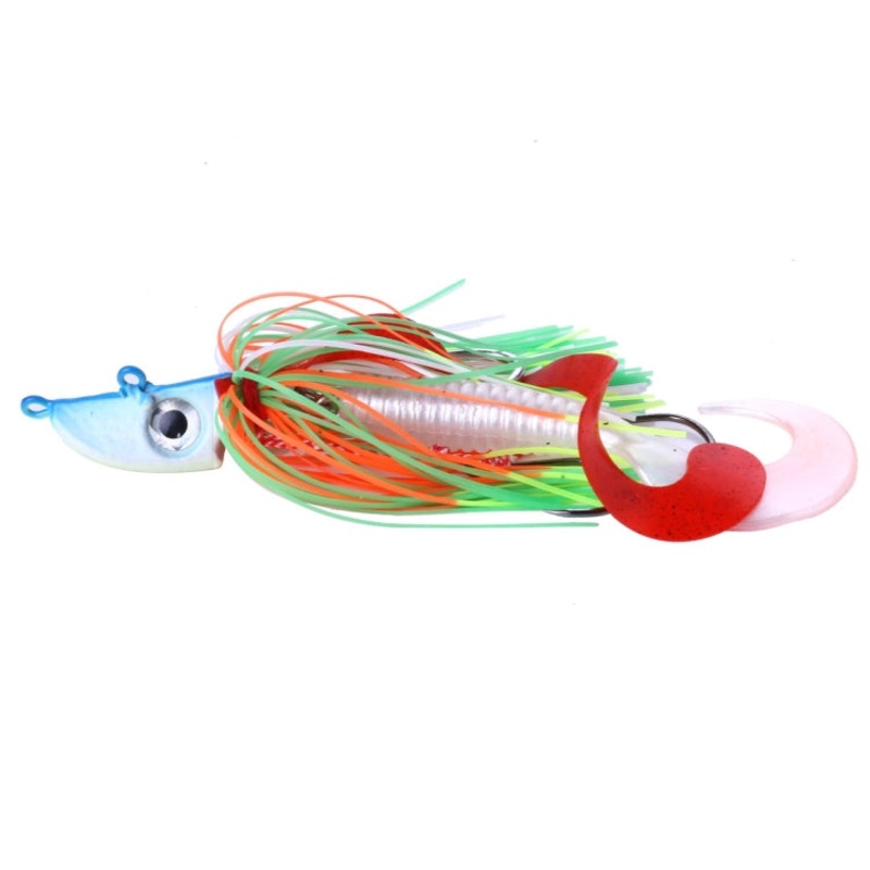 HENGJIA JIG Fish Head Beard Lead Hook, Specification: 40G(No. 3)
