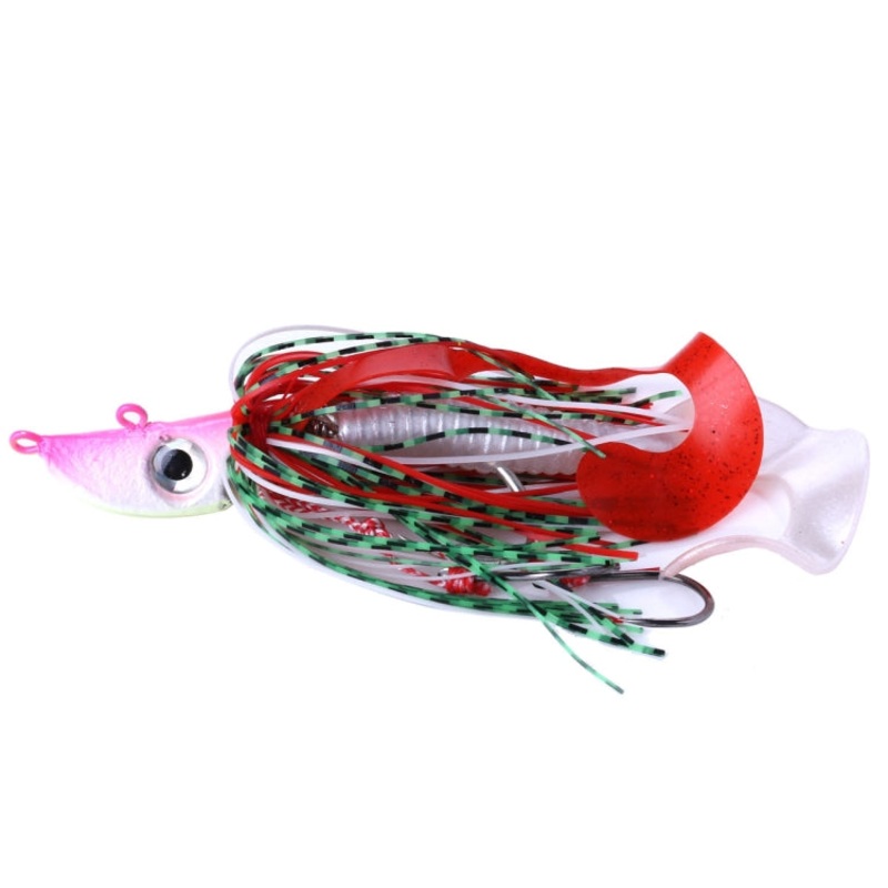 HENGJIA JIG Fish Head Beard Lead Hook, Specification: 80G(No. 1)