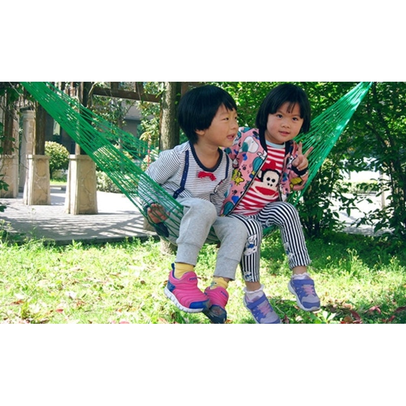 Nylon Mesh Rope Hammock Sleeping Hanging Bed (Green)