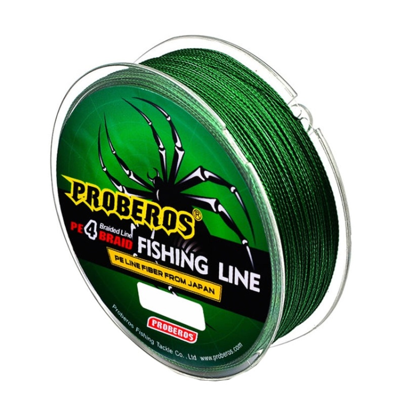 2 PCS PROBEROS 4 Edited 100M Strong Horse Fish Line, Line number: 1.5 / 20LB(Green)