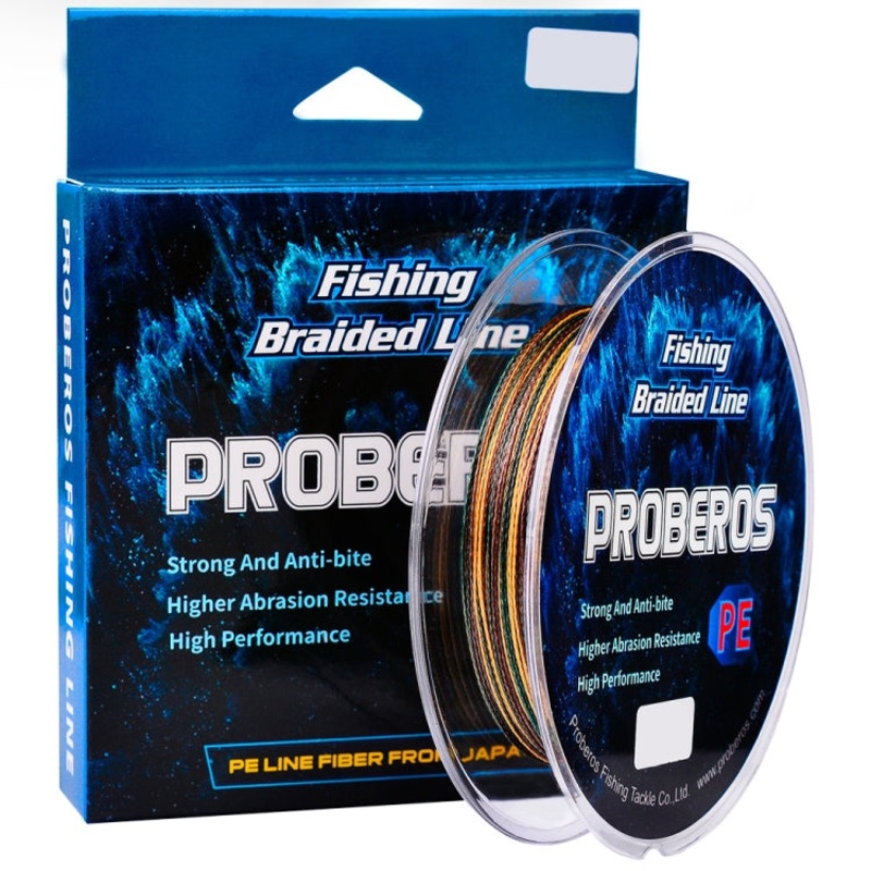 2 PCS PROBEROS 4 Edits 100M Strong Horse Fish Line, Line number: 3.0 / 30LB(Green)