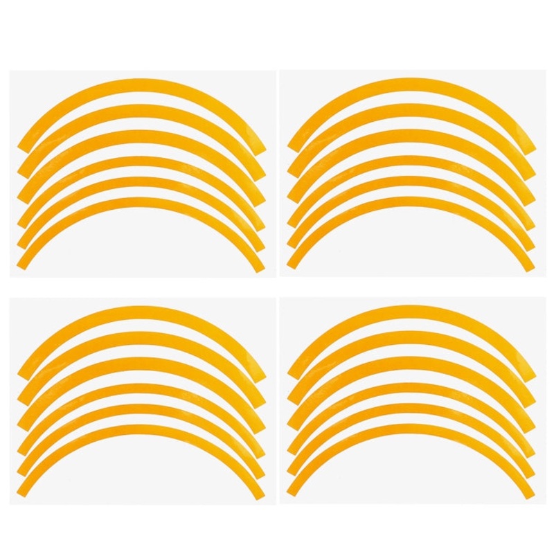 2 Sets Wheel Hub Protective Sticker For Scooter Bicycle Electric Vehicle(Yellow)