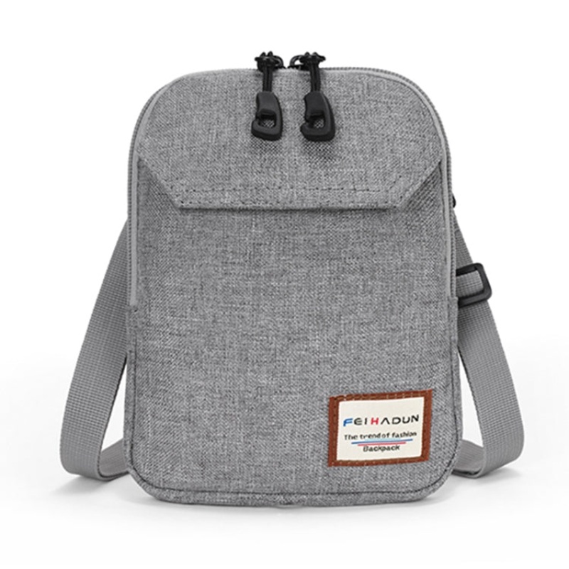 Adjustable Frosted Mobile Phone Bag Grey (19 x 15 x 2cm)