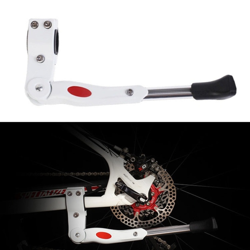 Aluminum Alloy Bicycle Adjustable Kickstand Parking Rack (White)