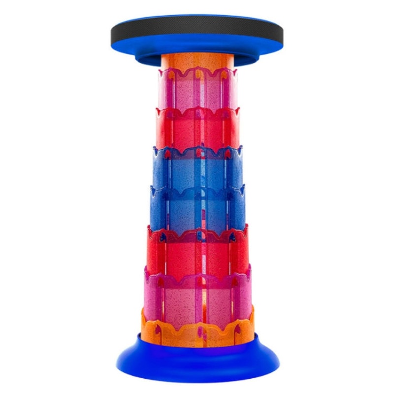 Portable Lotus Heightened Folding Telescopic Stool (Shining Blue) for Outdoor Use