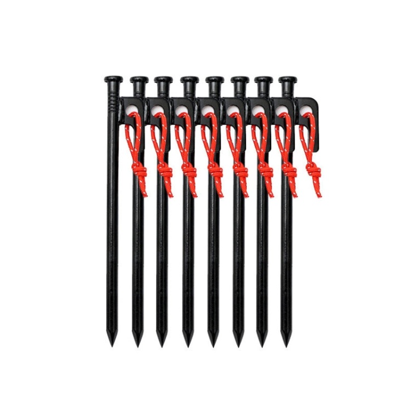 8 Pcs 25cm Outdoor Camping Windproof Fixed Canopy Ground Nails (25cm)