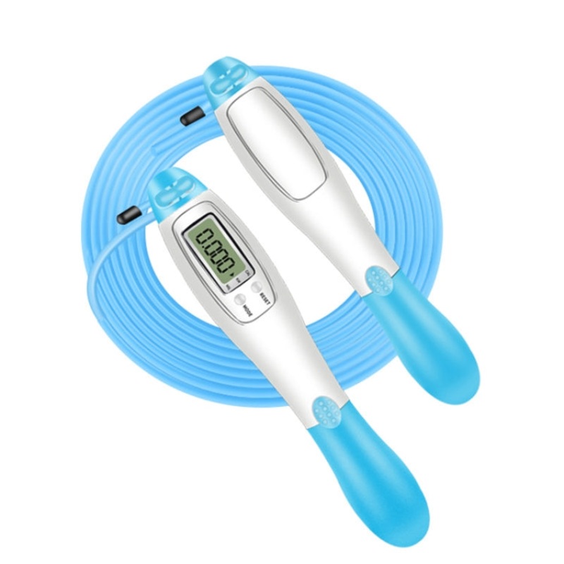 Sport Electronic Counting Wire Skipping Rope, Style: Wired Wire Rope (Blue)