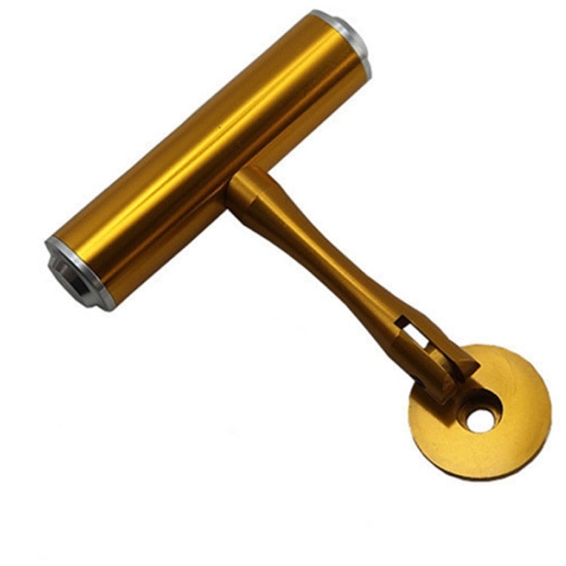 Aluminum Alloy Extension Frame Lamp Clip Fixing Seat Extension Frame for Road Bike T-Handle Mountain Bike (Yellow)