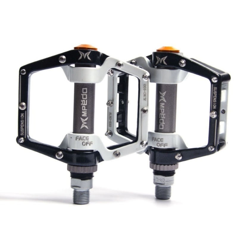 MPEDA Mountain Bike Bearing Pedal Ultra-Light Aluminum Alloy Non-Slip Bearing Pedal, Size: 930(White Black)