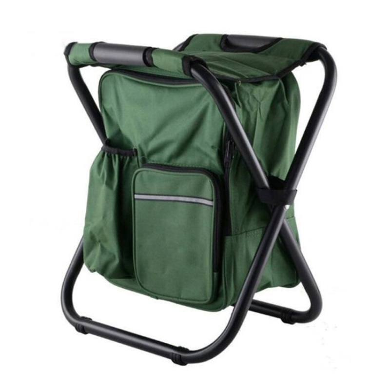 Multifunctional Folding Stool Portable Ice Pack Lightweight Outdoor Stool (Green)