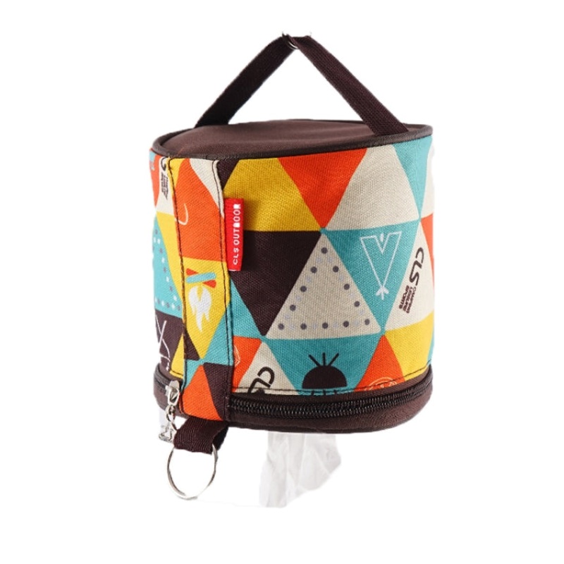 Outdoor Camping Foldable Pumping Box Roll Paper Storage Bag (New Pattern)
