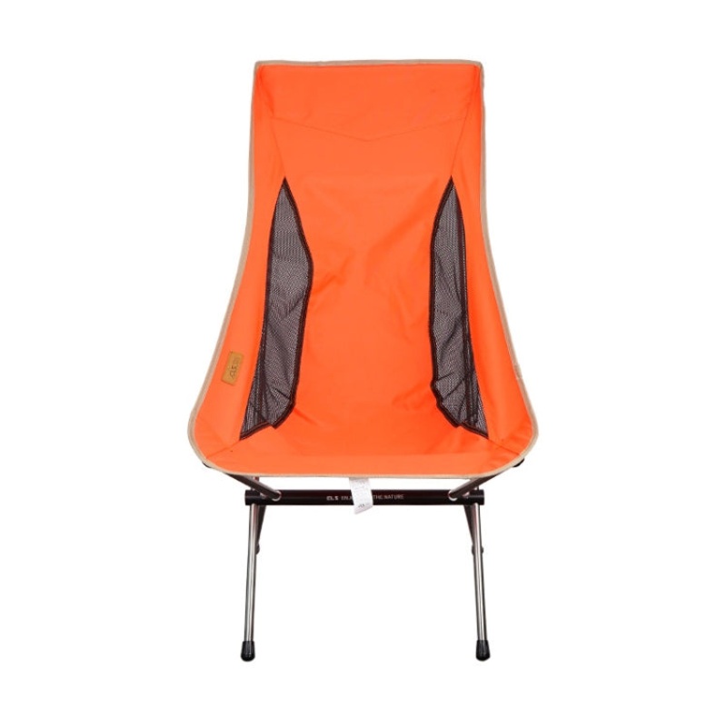 Outdoor Folding Chair Heightening Portable Camping Fishing Chair (Orange)