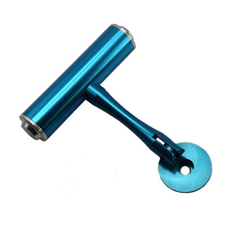Road Bike T-Handle Mountain Bike Aluminum Alloy Extension Frame Clip Fixing Seat Extension Frame (Blue)
