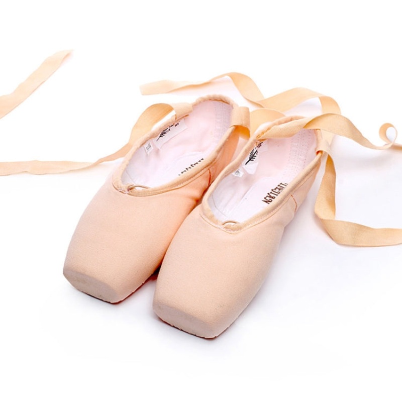 Ballet Lace Pointe Shoes Professional Dance Shoes Size 44 (Canvas)