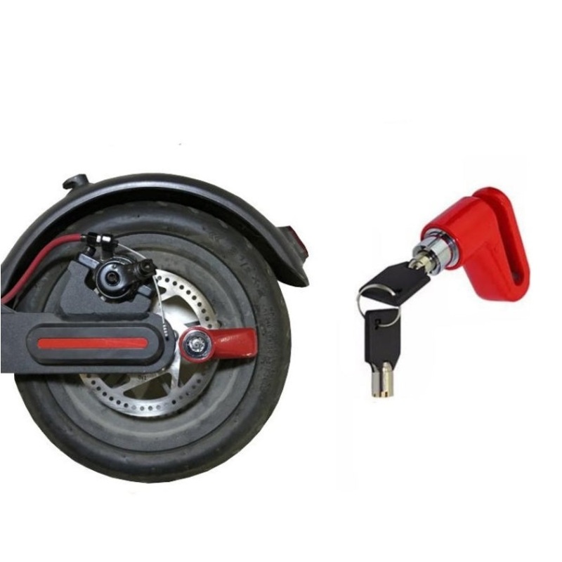 Electric Scooter Disc Brake Lock Multi-Function Reinforced Anti-Theft Lock Accessory for Xiaomi Mijia M365, Packing specification: Disc Brake Lock (Red)