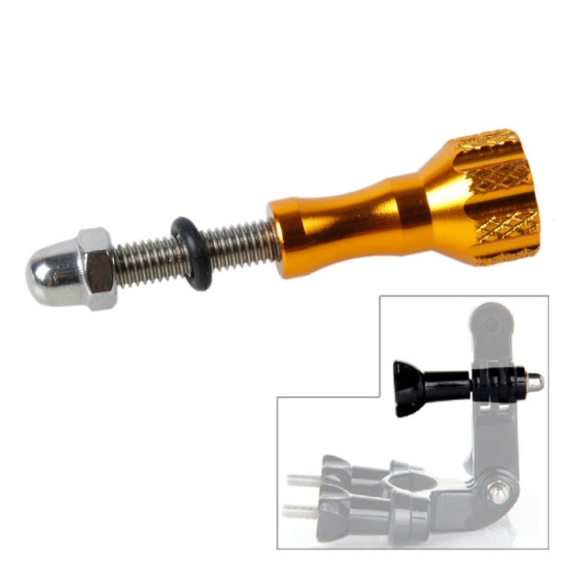 TMC Aluminum Thumb Knob Stainless Bolt ScrewGoPro, Insta360, DJI and Other Action Cameras, Length: 5.8cm (Gold)