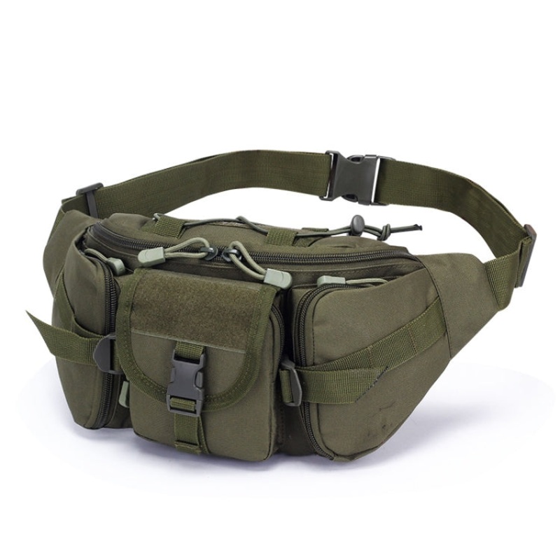 Waterproof Multifunctional Waist Bag Chest Bag for Outdoor Sports (Army Green)